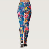 Japanse Okinawan-kleurstof (Bingata) Leggings (Achterkant)