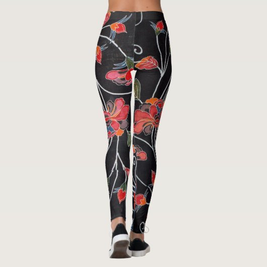 Japanse Okinawan-kleurstof (Bingata) Leggings (Achterkant)