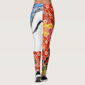 Japanse Okinawan-kleurstof (Bingata) Leggings (Achterkant)