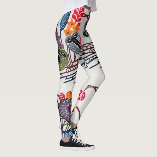 Japanse Okinawan-kleurstof (Bingata) Leggings (Rechts)