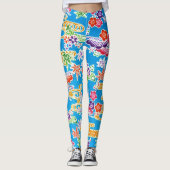 Japanse Okinawan-kleurstof (Bingata) Leggings (Voorkant)