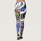 Japanse Okinawan-kleurstof (Bingata) Leggings (Achterkant)