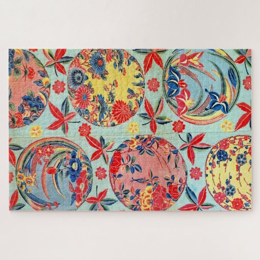 Japanse Okinawan-kleurstof (Bingata) Legpuzzel (Horizontaal)