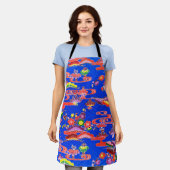 Japanse Okinawan-kleurstof (Bingata) Schort (Gedragen)