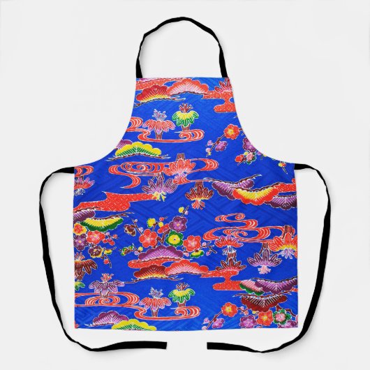 Japanse Okinawan-kleurstof (Bingata) Schort (Voorkant)