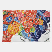 Japanse Okinawan-kleurstof (Bingata) Theedoek (Horizontaal)