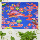 Japanse Okinawan-kleurstof (Bingata) Theedoek (Gevouwen)