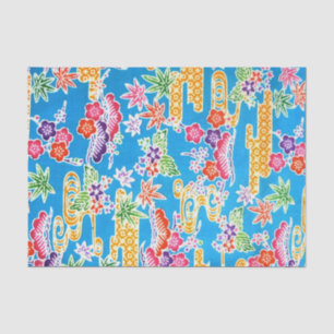 Japanse Okinawan-kleurstof (Bingata) Tissuepapier