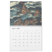 Japanse olieverschilderingslandschap kalender (Mar 2027)