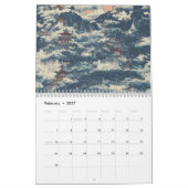 Japanse olieverschilderingslandschap kalender (Feb 2027)