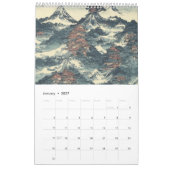 Japanse olieverschilderingslandschap kalender (Jan 2027)