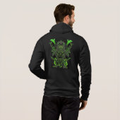 Japanse Oni Art Samurai Skull Hoodie (Achterkant volledig)