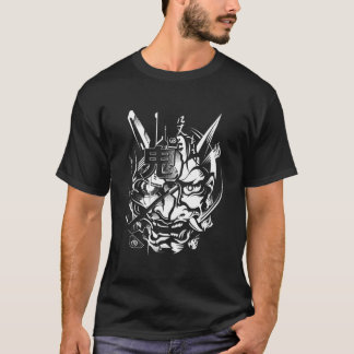 Japanse Oni Cyberpunk Samurai Pret-techwear T-shirt