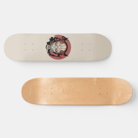 Japanse Oni Demon Persoonlijk Skateboard (Horizontaal)