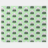 Japanse Onigiri rijstbal Fleece Deken (Voorkant (Horizontaal))