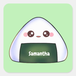 Japanse Onigiri rijstbal Vierkante Sticker
