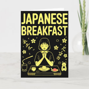 Japanse ontbijt Zen Ochtend Miso Rijst Thee Grafie Kaart