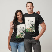 Japanse ooievaar en dennenboom illustratie 4157233 t-shirt (Unisex)
