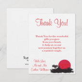 Japanse Opkomende Zon Trouwkaart Bedankkaart Kaart (Voorkant / Achterkant)