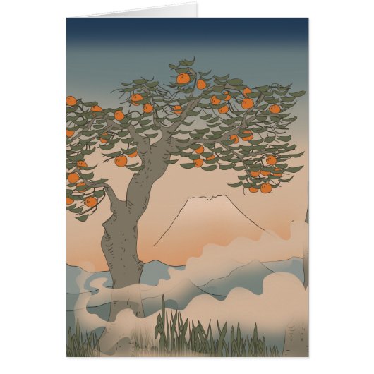 Japanse Oranje boom in de nevel (Voorkant)