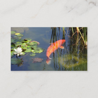 Japanse Oranje Koi Fish Lotus Garden Pond Visitekaartje