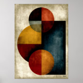 Japanse Orbitale Geometrische Abstracte Stille Lux Poster (Voorkant)