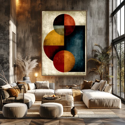 Japanse Orbitale Geometrische Abstracte Stille Lux Poster
