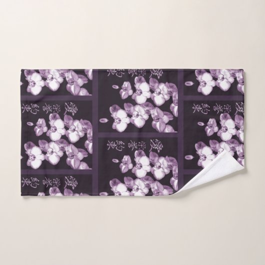 Japanse orchideeën bad handdoek (Handdoek)