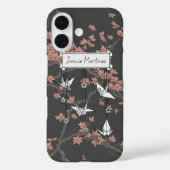 Japanse origami kraan kersenbloesem Case-Mate iPhone case (Achterkant)