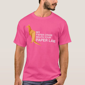 Japanse origami ontwerp en kleurrijke kirigami oor t-shirt