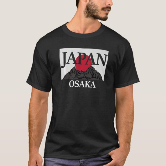 Japanse Osaka Fuji san vlag T-shirt (Voorkant)