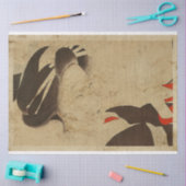 Japanse Oude Vrouwen Woodblock Print Ukiyo Style Tissuepapier (Craft)