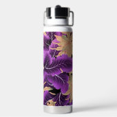 Japanse Paarse Blad Ontwerp Waterfles (Achterkant)