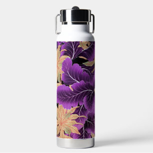 Japanse Paarse Blad Ontwerp Waterfles