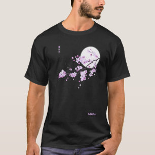 Japanse Paarse Sakura Kersenbloesem Bloem Roze T-shirt
