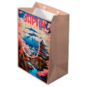  japanse pagode en kersenbloesembomen medium cadeauzakje (Achterkant Gekanteld)