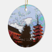 Japanse pagode keramisch ornament (Links)