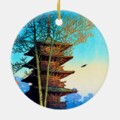 Japanse pagode keramisch ornament (Achterkant)