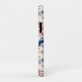 Japanse Pagode Kersenbloesem Blauwe Crème Case-Mate iPhone Case (Achterkant/rechts)