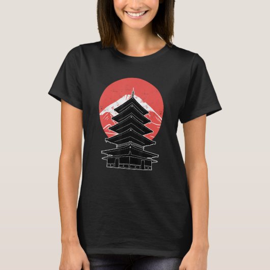 Japanse pagode t-shirt (Voorkant)