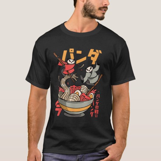 Japanse Panda Ra Noodles T-shirt (Voorkant)