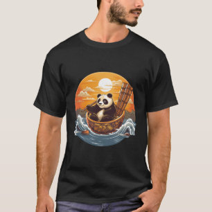 Japanse Panda Sushi Bowl Serene T-shirt