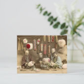 Japanse papierlantaarnmakers,  foto briefkaart (Staand voorkant)