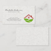 Japanse Papierstructuur | Home-pictogram Visitekaartje (Voorkant / Achterkant)