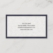 Japanse papierstructuur | Paarse grens Visitekaartje (Achterkant)