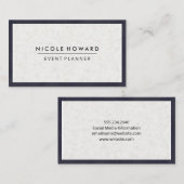 Japanse papierstructuur | Paarse grens Visitekaartje (Voorkant / Achterkant)