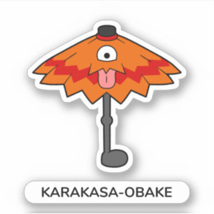 Japanse paraplu Ghost Karakasa-Obake - Fun Yokai Sticker
