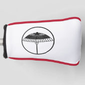 Japanse paraplu in een draadvormige ring golfheadcover (Voorkant)