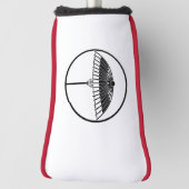 Japanse paraplu in een draadvormige ring golfheadcover (Draai 90)