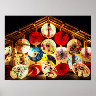 Japanse paraplu poster